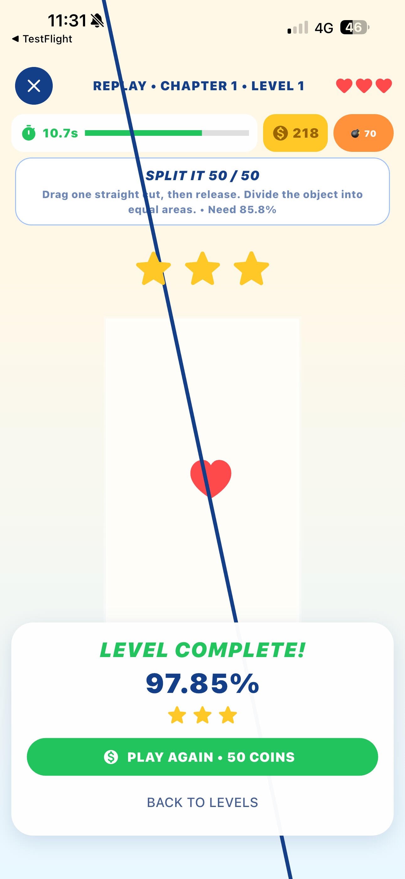 Screenshot 3 of PERFECT CUT: Split It
