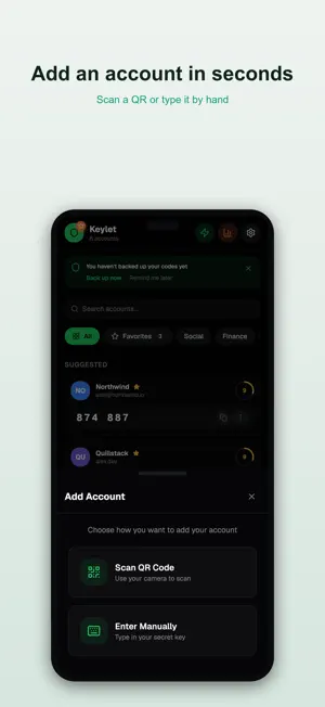 Keylet: 2FA Authenticator screenshot 2