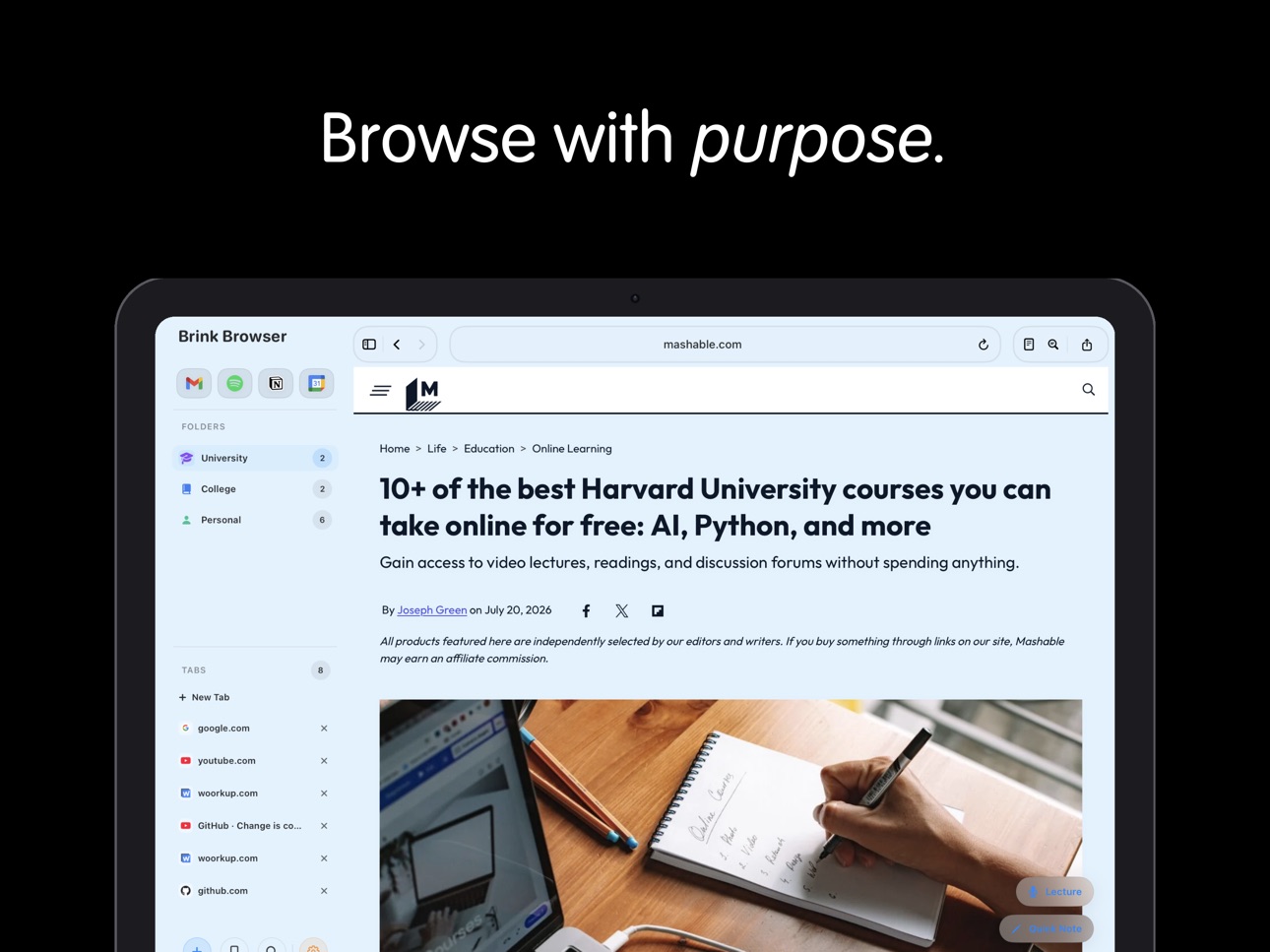 Screenshot 1 of Brink Browser