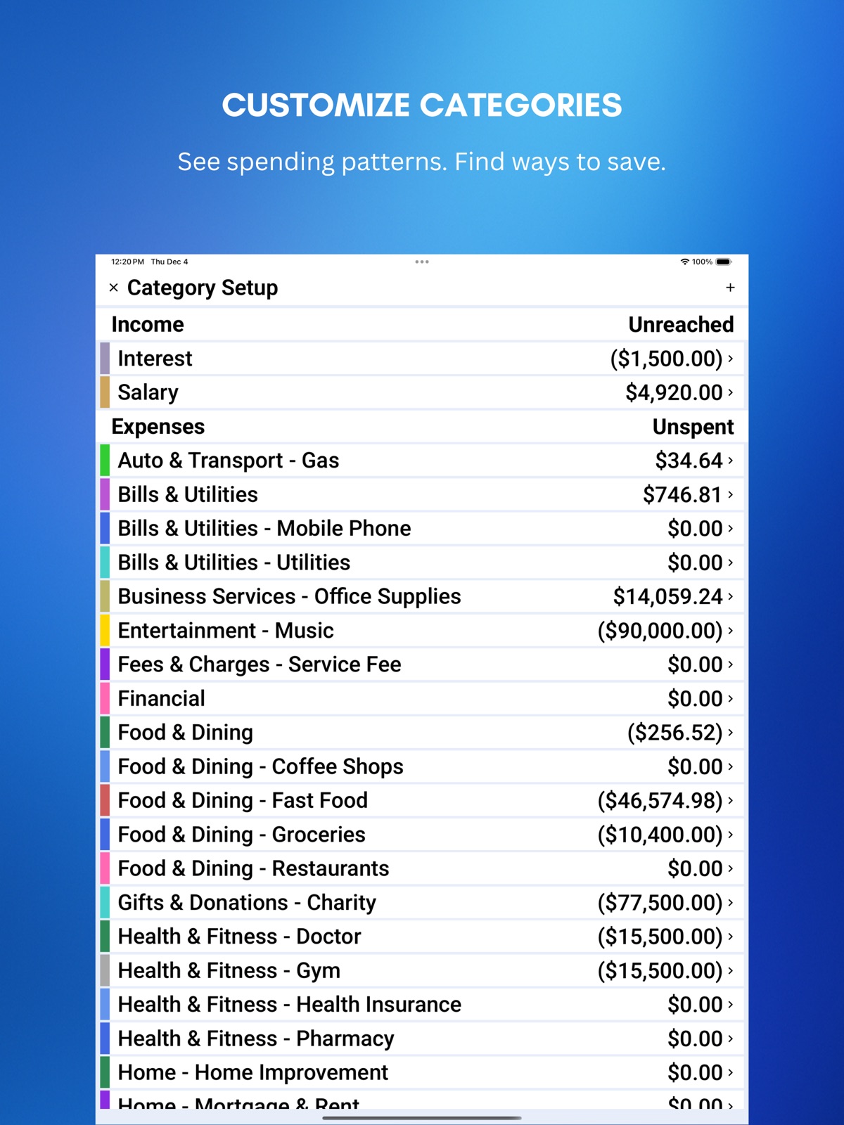 CalendarBudget: Budget Planner ipad screenshot 3