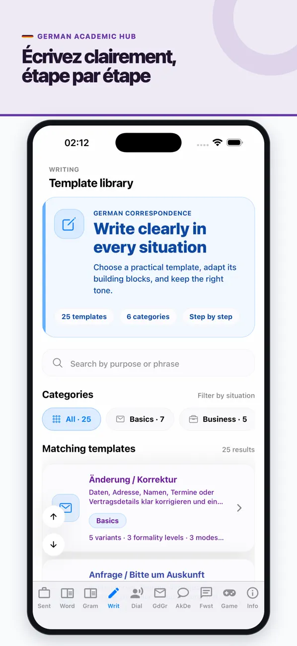 Screenshot #1 pour German Academic Hub