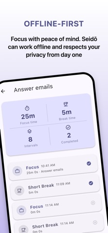 Seidō - Focus Timer & Pomodoro Screenshot 5 of 5