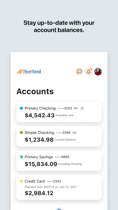 Screenshot #3 pour Heartland CU Mobile Banking