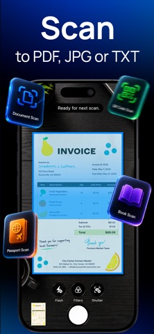 Receipt & Invoice Scan PDF iPhone screenshot