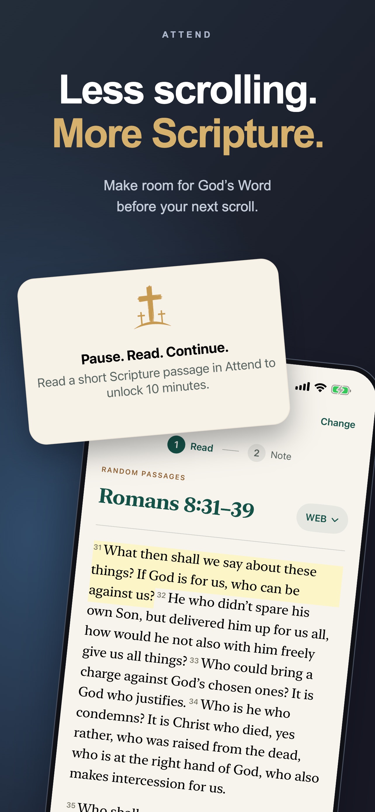 Screenshot 1 of Attend: Christian Screen Time