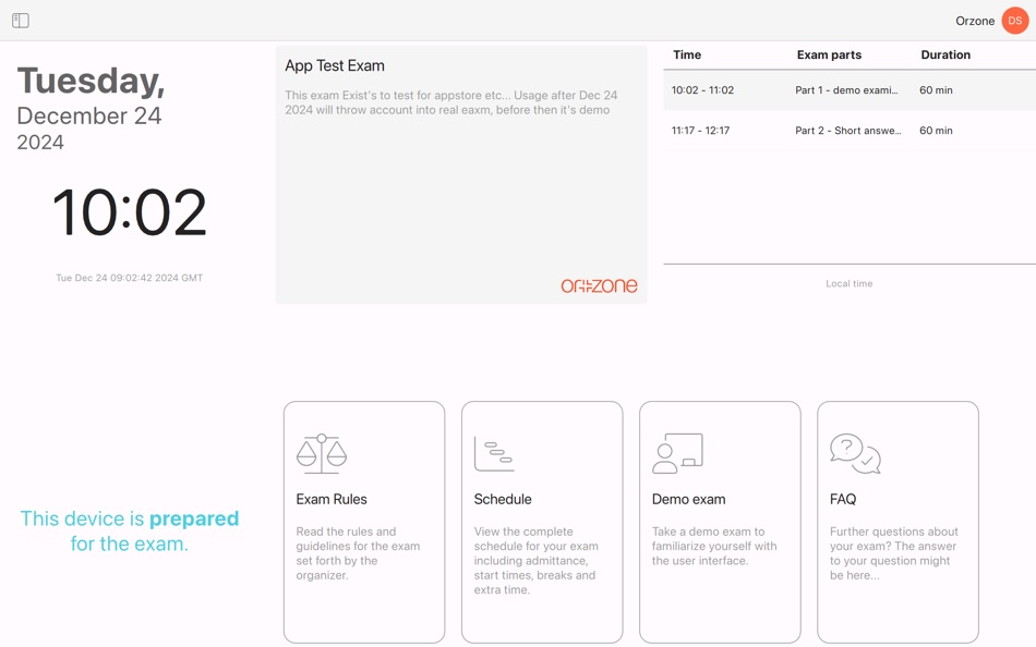 #1. Orzone Exam (macOS) 由: Ortrac AB