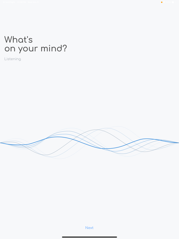Vachi Brain Dump & Voice Notes iPad screenshot 1 - Productivity app