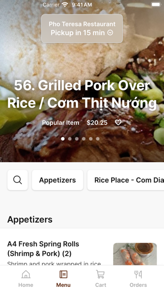 Pho Teresa Restaurant iPhone screenshot 2 - Food & Drink app