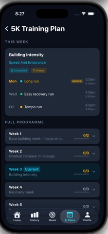 Ai Run Coach iPhone screenshot