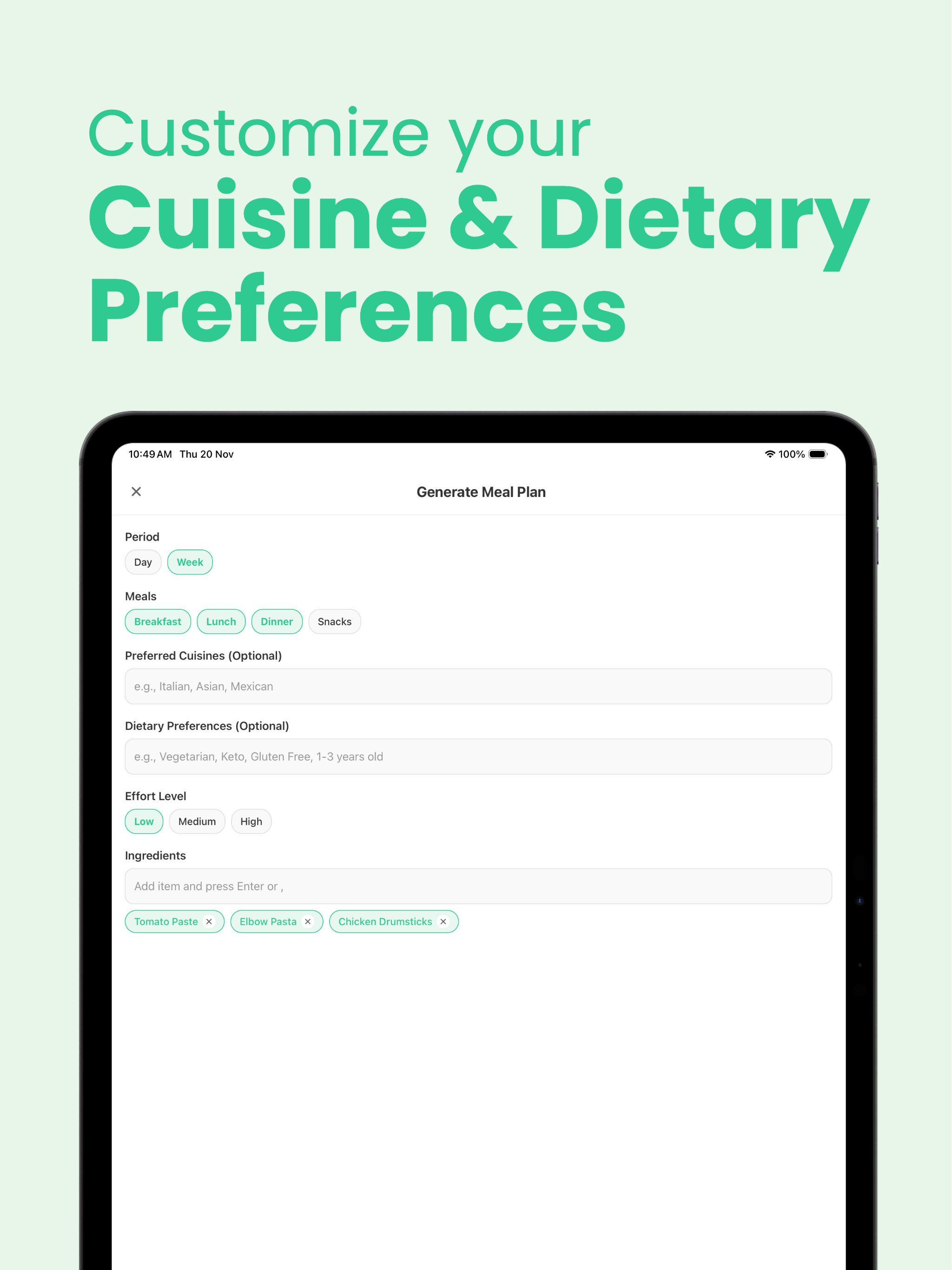 OurMenu - AI Meal Planner screenshot 9