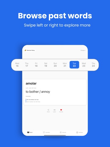 Learn Spanish Word Daily: Lael iPad screenshot