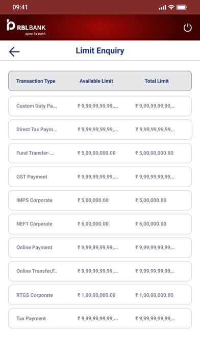 RBL Bank BizBank Screenshot