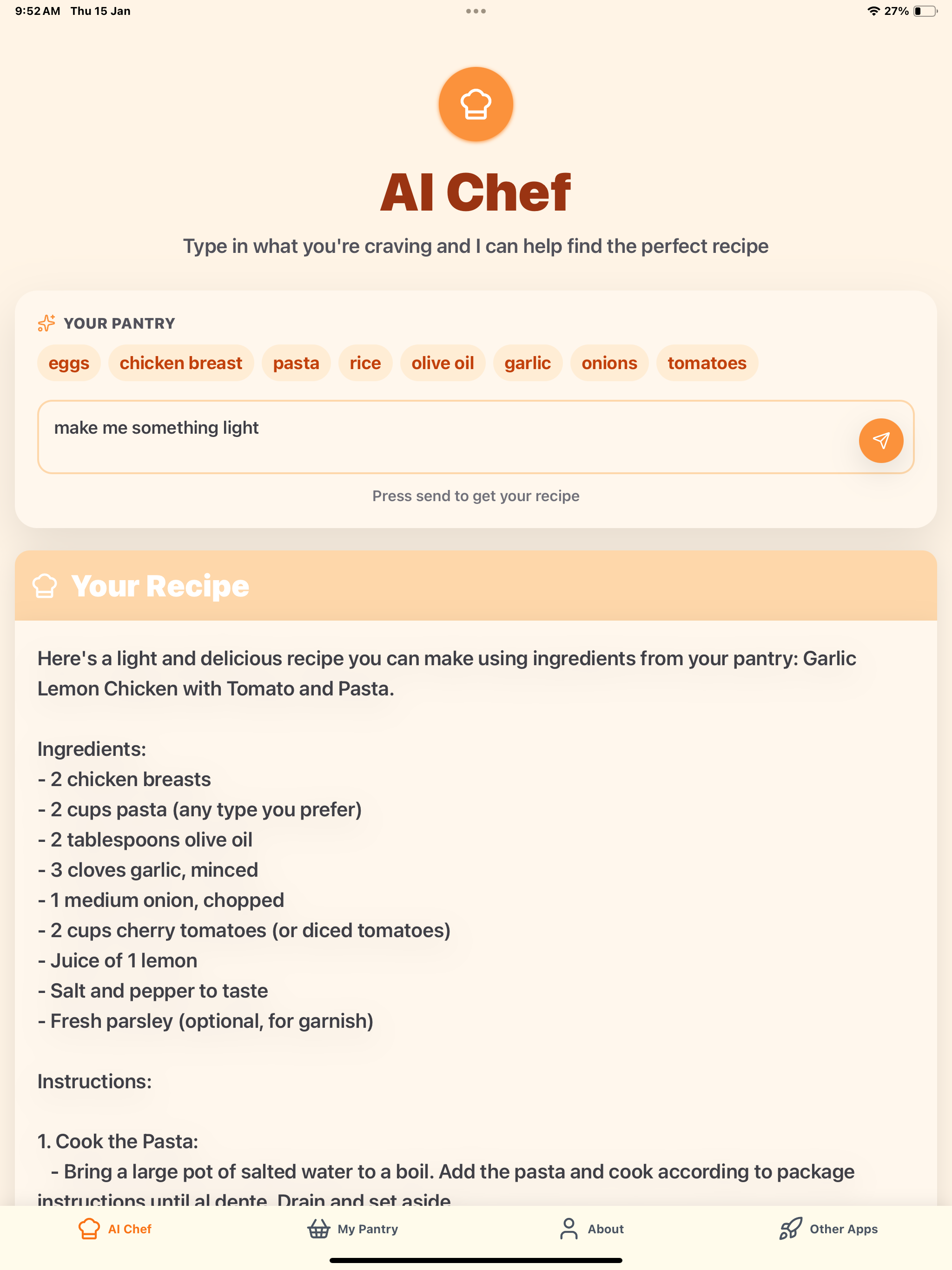 AI Chef Mobile screenshot 7