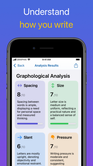 Graphia: Handwriting Analysis iPhone screenshot 5 - Lifestyle app