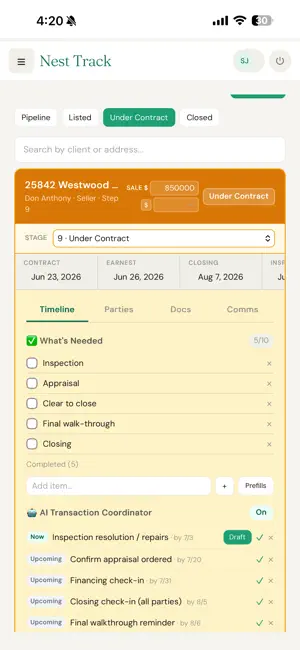 NestTrack CRM screenshot 4