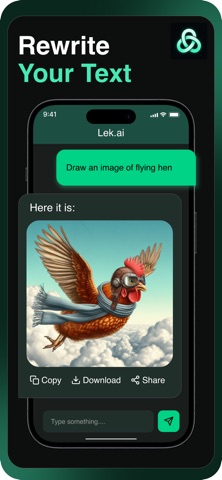 AI Writer Assistant - Lek iPhone screenshot