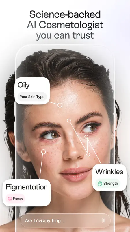 Lovi - AI Skin Care Scanner screenshot 1 of 7