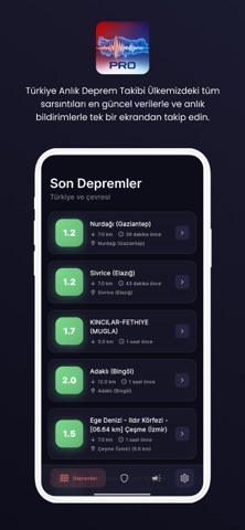 Deprem Ağı Pro iPhone screenshot 1