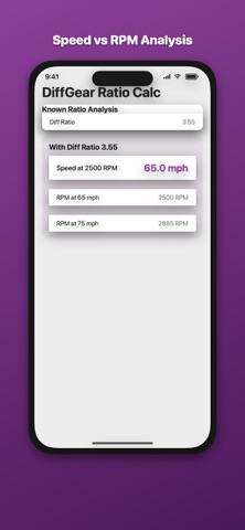 Diff Gear Ratio Calculator screenshot