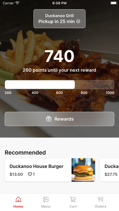 Duckanoo Grill iPhone screenshot 1 - Food & Drink app