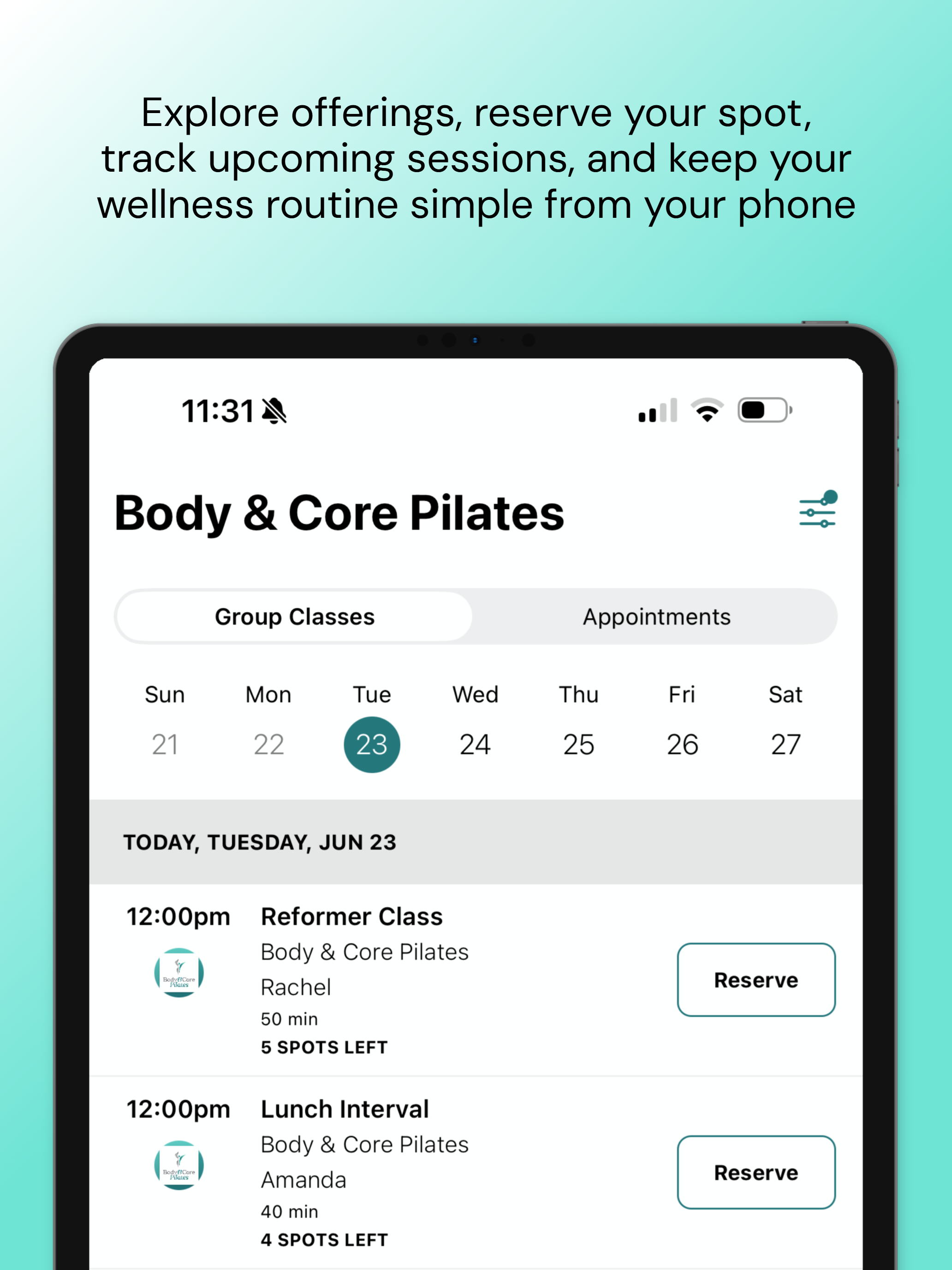 Body Core Pilates Studio screenshot 7