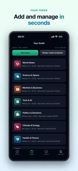 Briefcaster: Audio News Brief screenshot 2