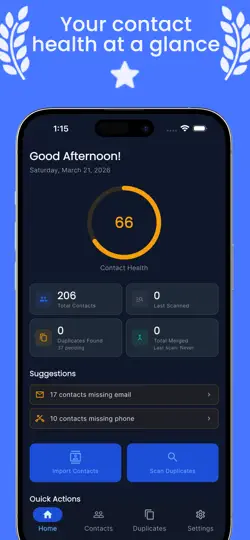 Contacts Cleaner: Merge, Clean iPhone Screenshot 1