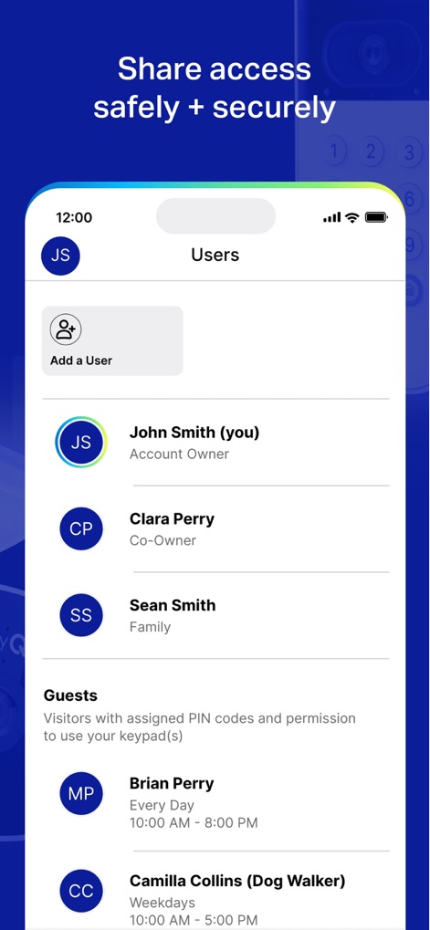 myQ Garage & Access Control - 간편한 사용자 관리