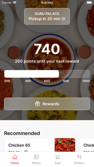 Guru Palace To Go app screenshot
