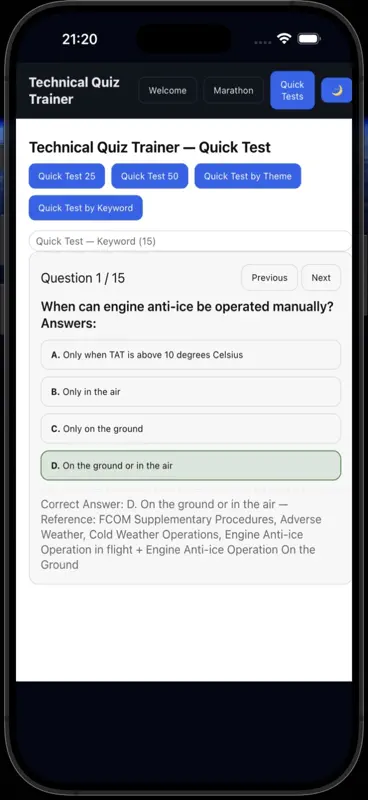 A6-777 Tech Quiz screenshot 2 of 3