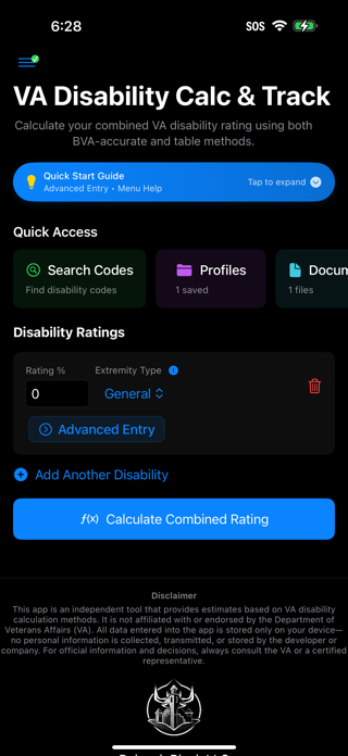 VA Disability Calc & Track Screenshot 1 of 10
