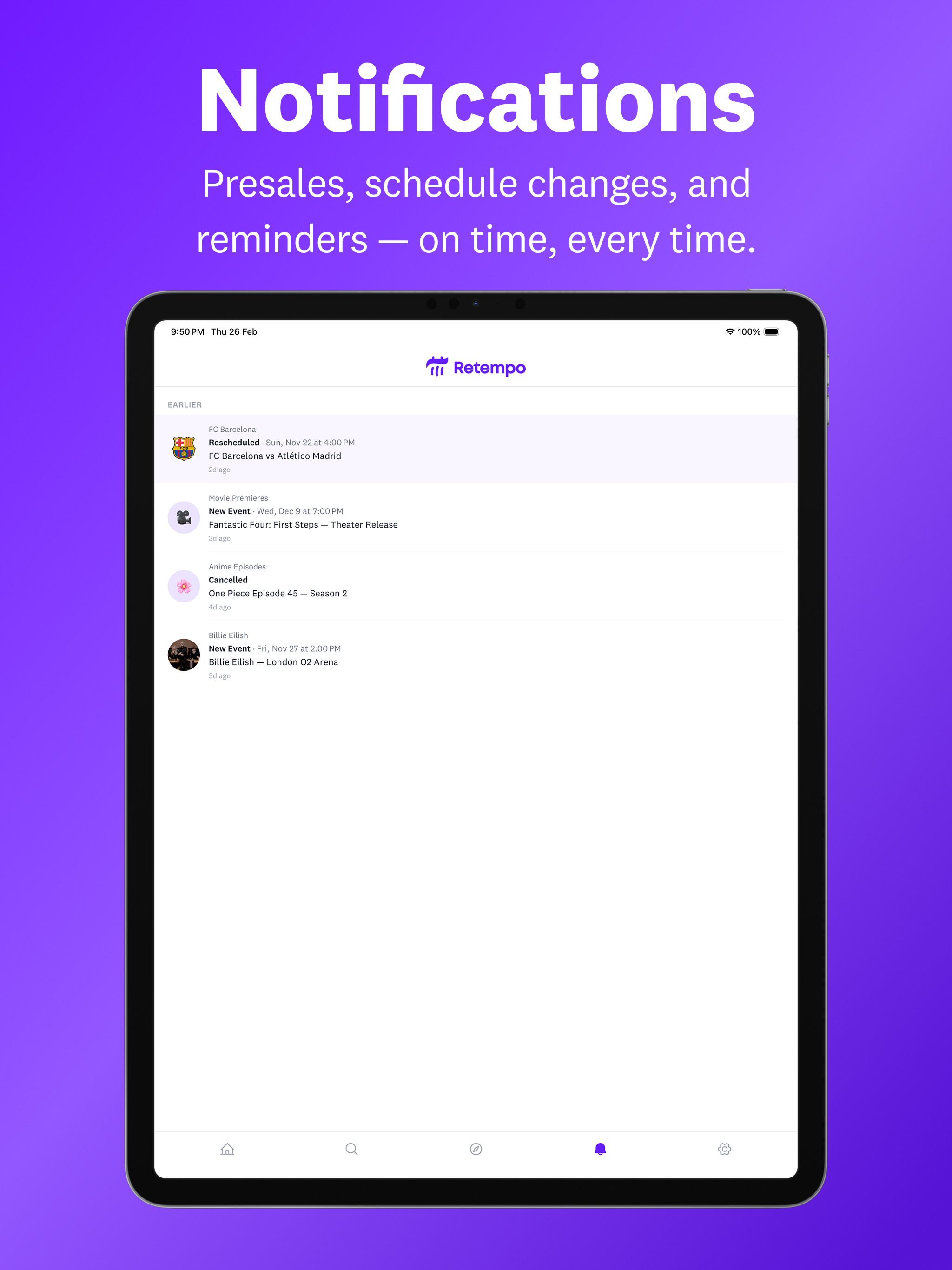 Retempo: Event Calendar