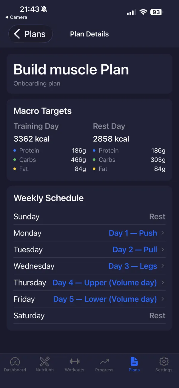 Screenshot #2 pour Debug My Physique: Gym Tracker