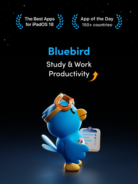 Bluebird Focus Timer iPad screenshot 4 - Productivity app
