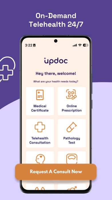 Updoc - Same-day Healthcare iPhone screenshot 1 - Medical app
