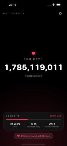 Battements: Heartbeats Left iPhone screenshot