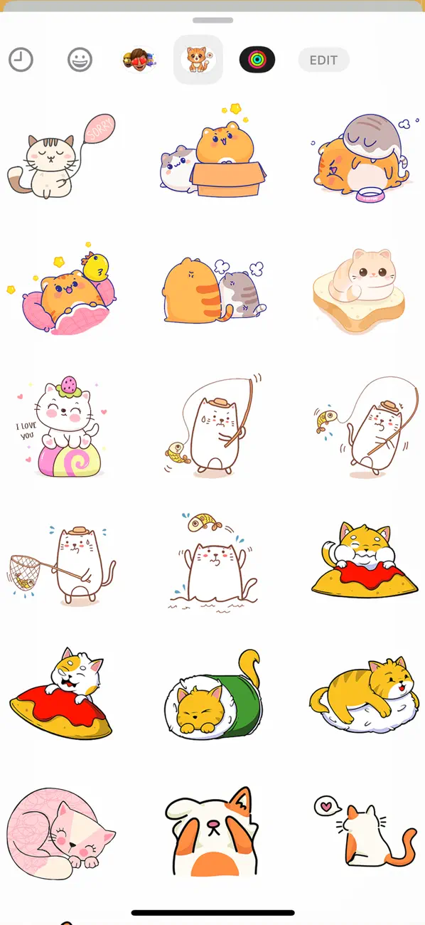 Screenshot #2 pour Adorable Baby Kitten Stickers
