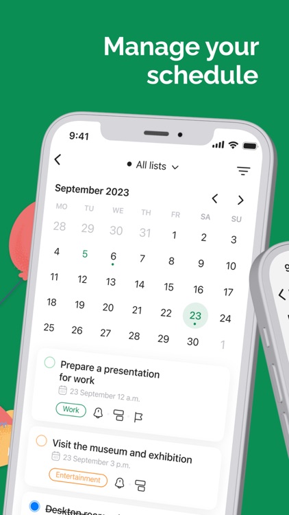 Planner & Day calendar, notes