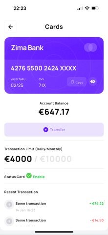 Zimabank screenshot