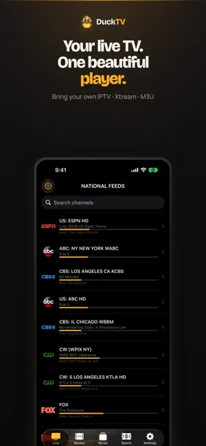 DuckTV: IPTV & M3U Player screenshot 1