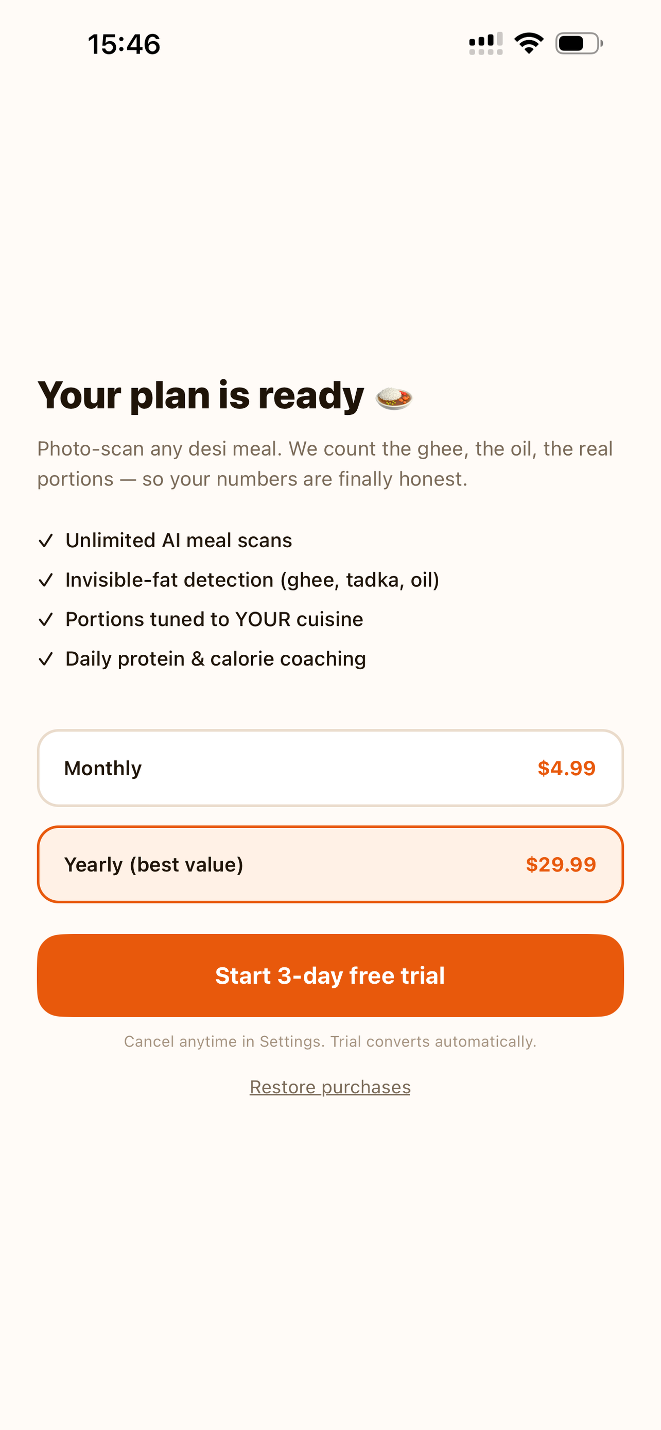 Khana AI: Desi Calorie Tracker screenshot 4