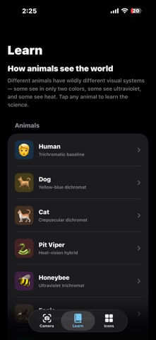 Animal Eye Sight iPhone screenshot