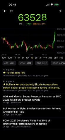HODLTicker - Bitcoin & Crypto screenshot