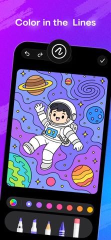 SnapSketch: Cute Coloring Book iPhone screenshot