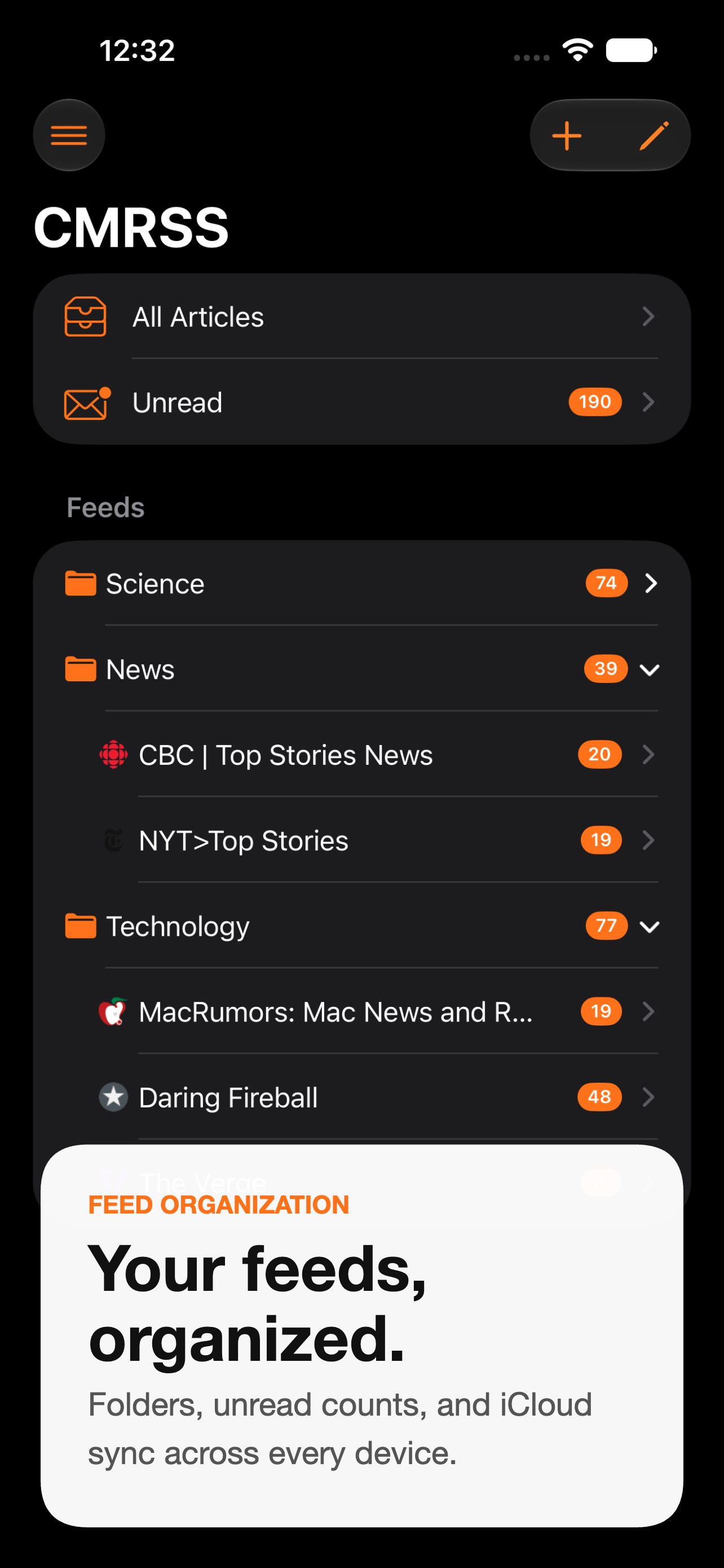 CMRSS screenshot 3