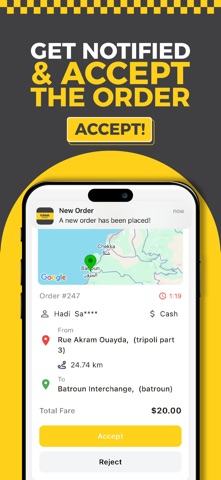 Whish Taxi Driver iPhone screenshot