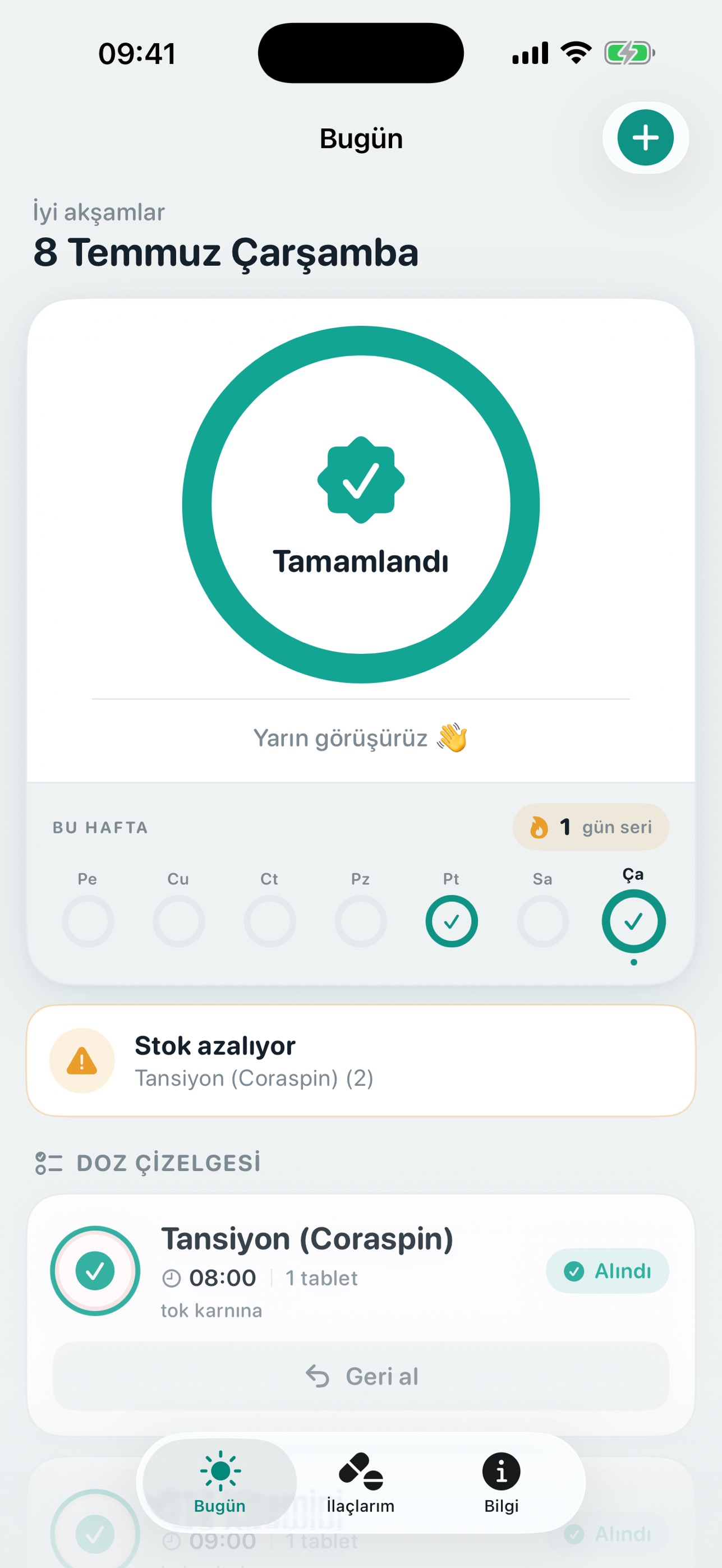 Screenshot 1 of İlaç Saati: Hatırlatıcı