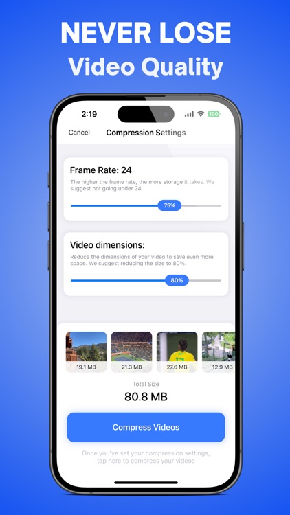 Compress Videos: Free Up Space