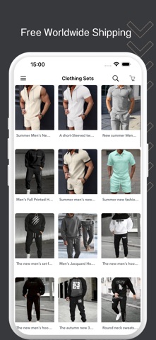 Men's Clothing Shopping Shop iPhone screenshot
