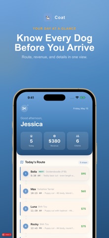 Dog Grooming Tracker - Coat iPhone screenshot